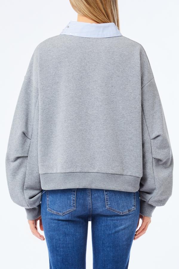 felpa grigia UF5254F0873 03658 LIU JO DENIM 