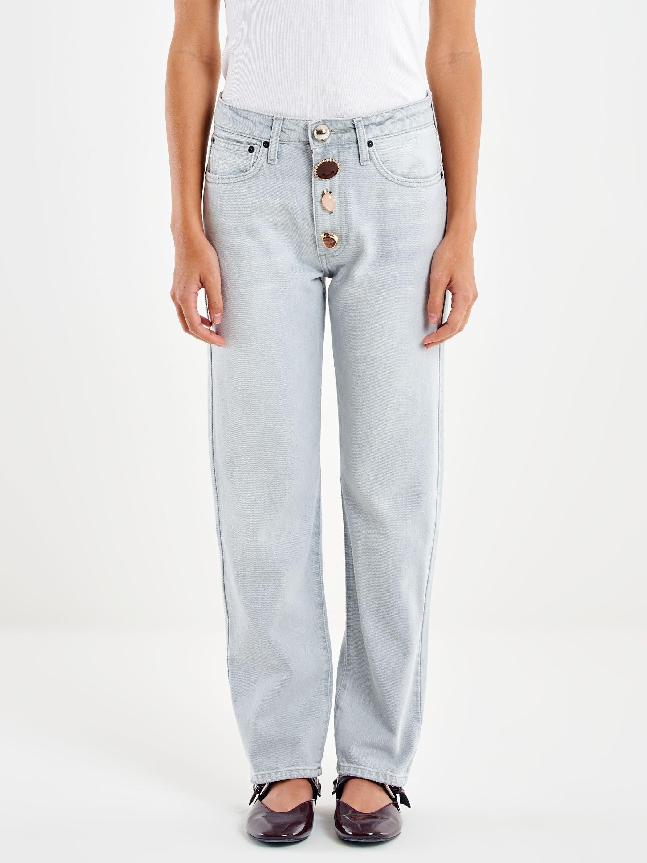 jeans zoe con bottoni DAB 5110 DENIM GRIGIO VICOLO 