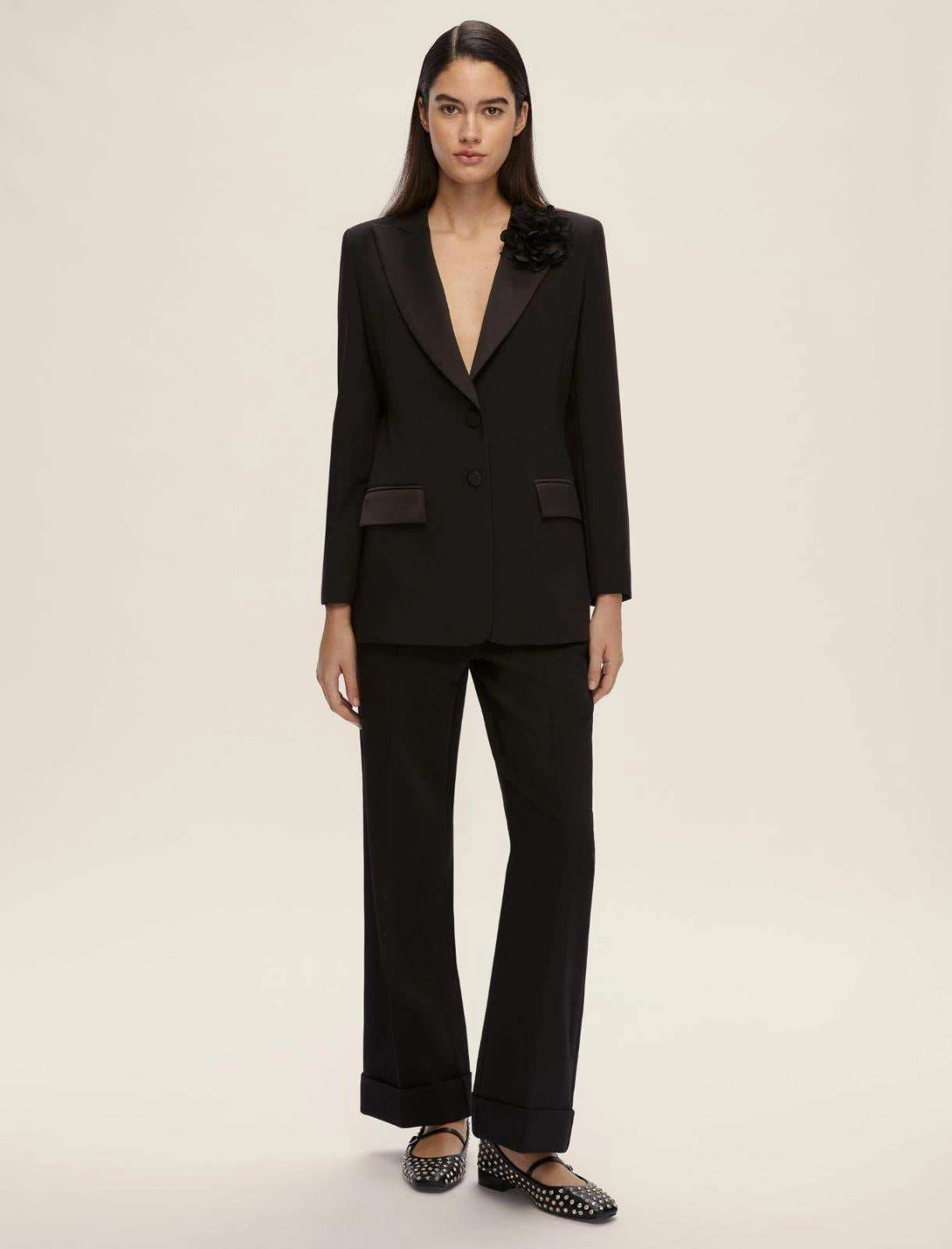blazer monopetto con scollo in raso SONNI 009 EMME MARELLA 