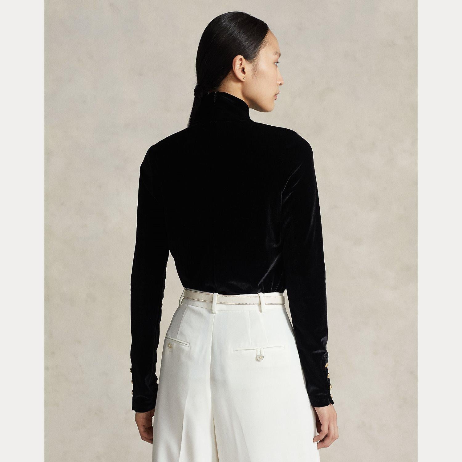 Maglioncino collo alto in velluto 211-882297 001 LAUREN RALPH LAUREN 