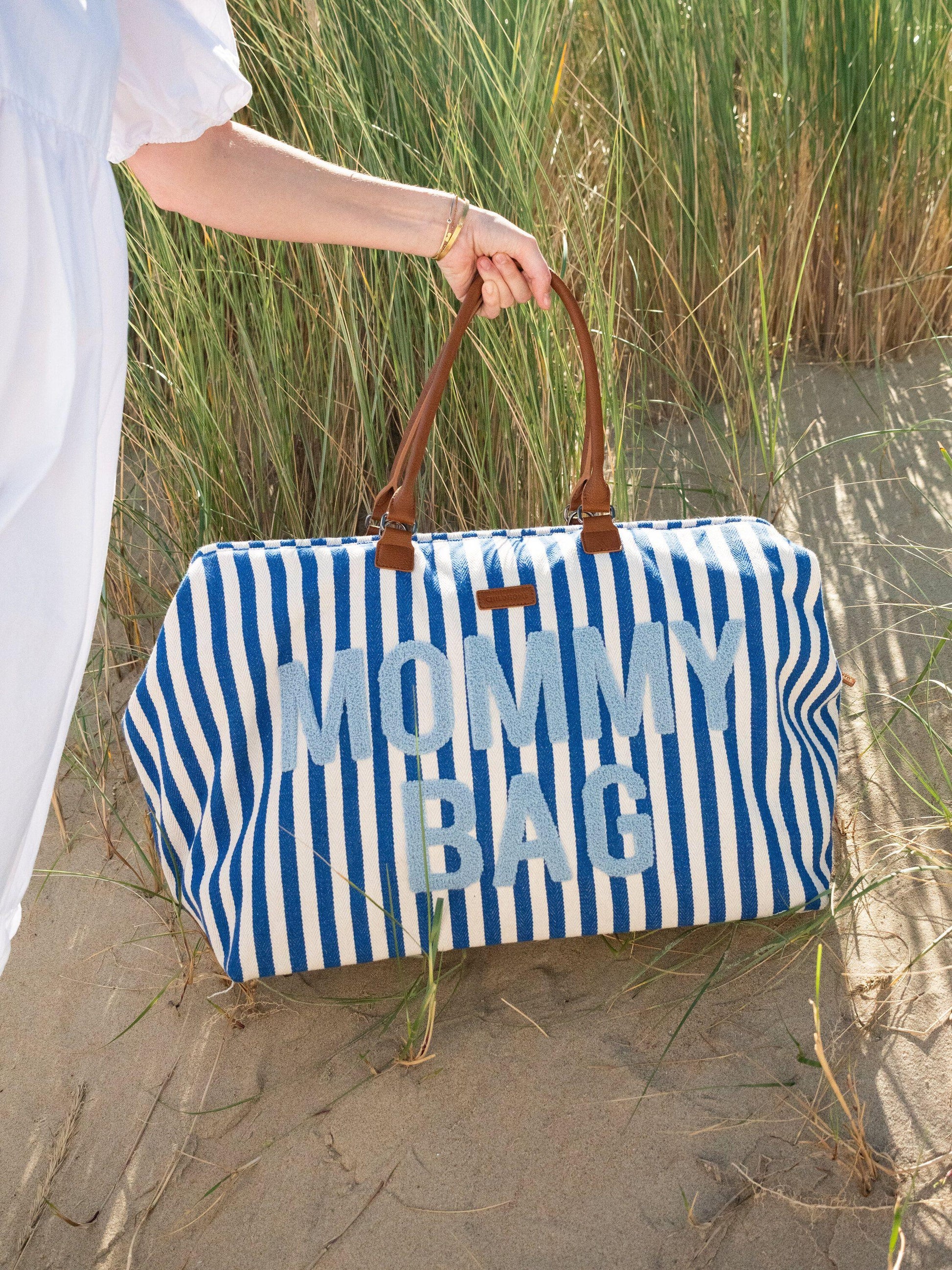 Borsa nascita con fasciatoio mommy bag MOMMY BAG RIGHE AZZ/BLU CHILDHOME 
