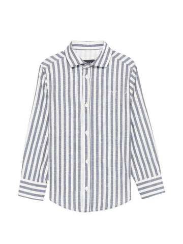 camicia a righe FY5P30 Z3691 101BL IVORY/BLUE FAY 
