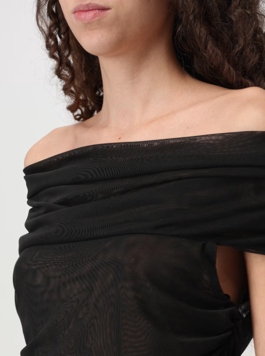 maglia con arricciatura H.M2908.4242 NERO HANITA 