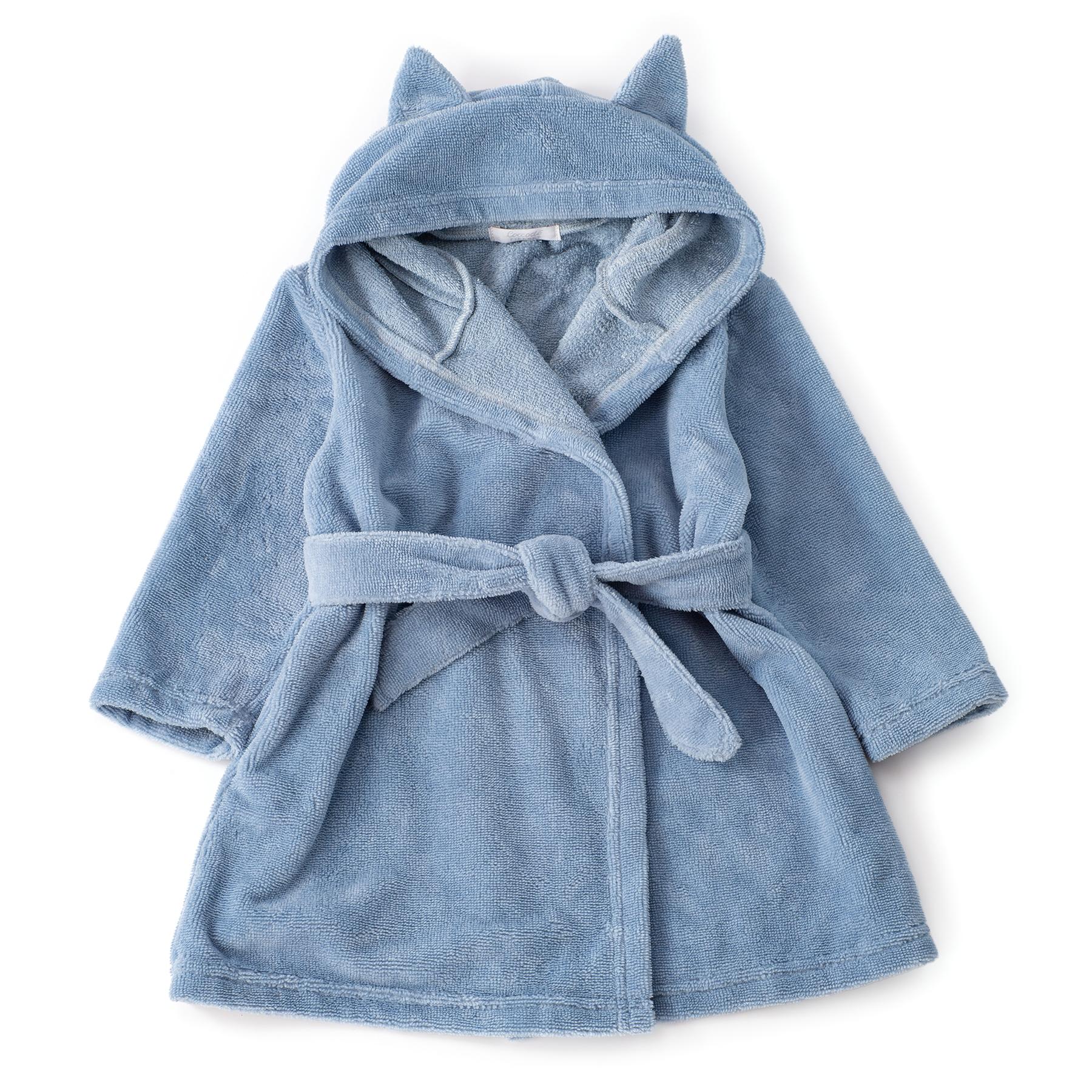 accappatoio con orecchie C62629 BLU LUNA COCCODE' 