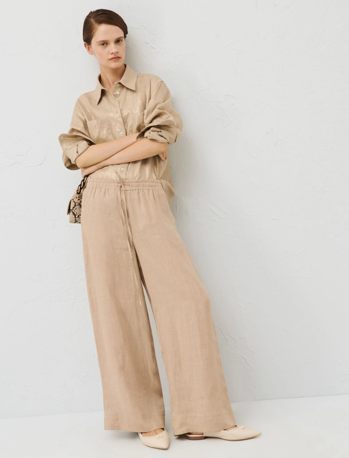 pantalone in lino rosa APOGEO 002 MARella 