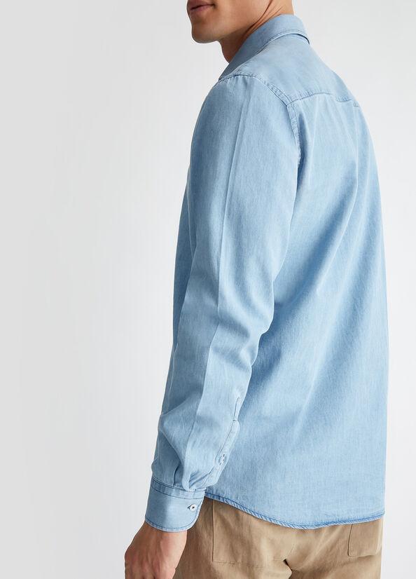 camicia in denim chiaro M124P201FORTFRENCH BLUE liU JO 