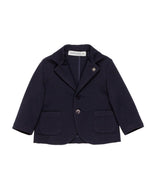 MANUEL RITZ KIDS giacca monopetto con logo Blu
