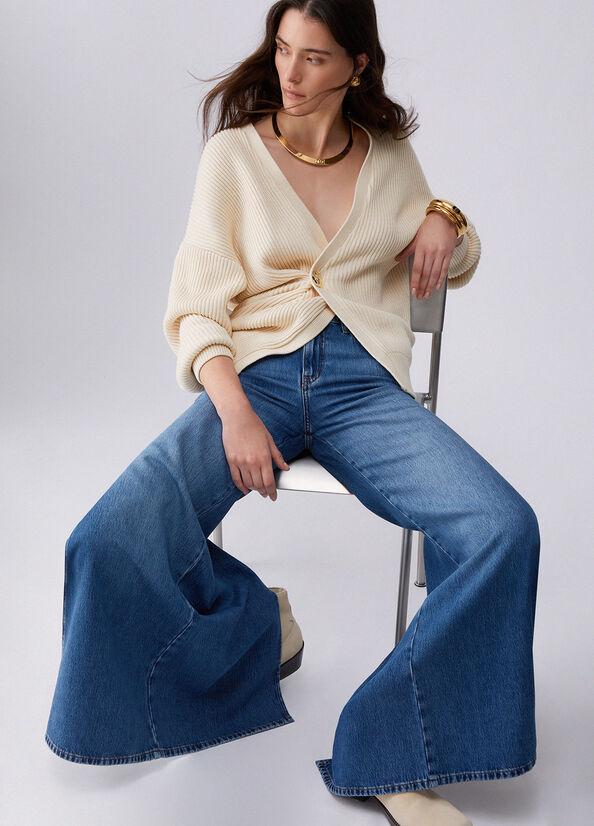 jeans flare con spacchetti UA6218D0319 79010 LIU JO DENIM 