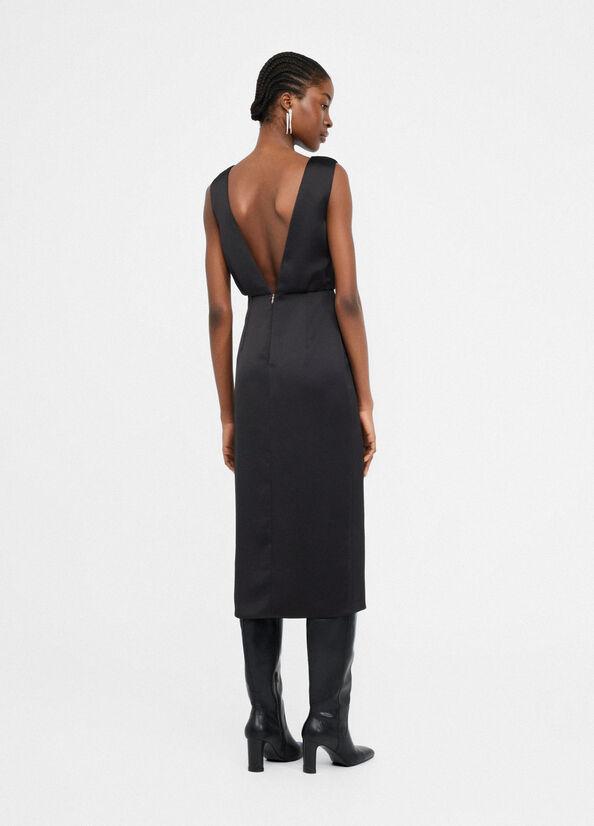 abito midi elegante CF5335T2956 22222 LIU JO BLACK 