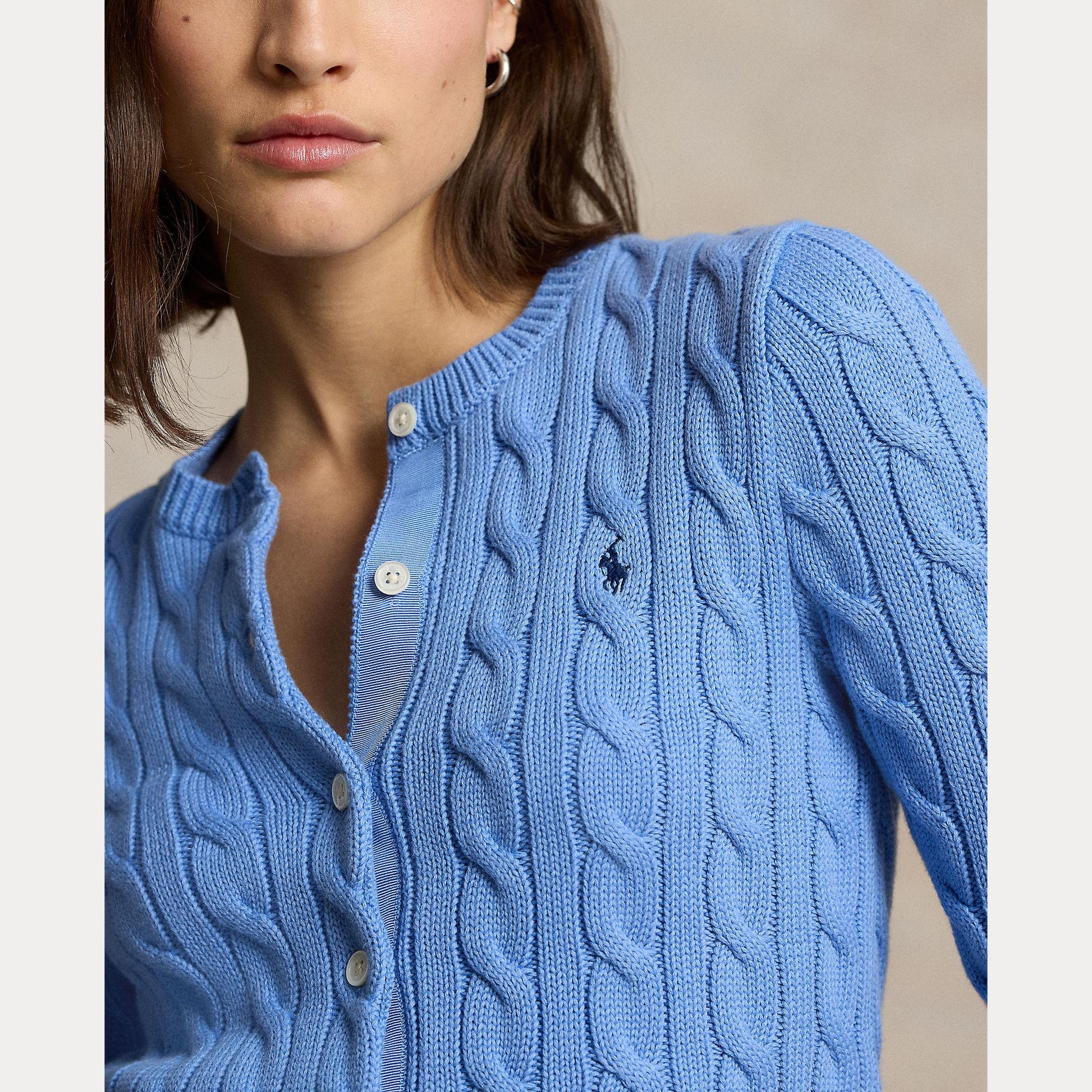 cardigan lavorato a trecce 211-891643 003 RALPH LAUREN POLO 