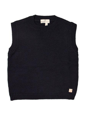 gilet in pura lana merinos 015403 L907 BLU NOTTE MAGLIFICIO DI VERONA 