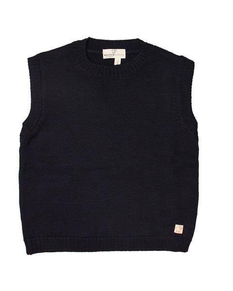 gilet in pura lana merinos 015403 L907 BLU NOTTE MAGLIFICIO DI VERONA 