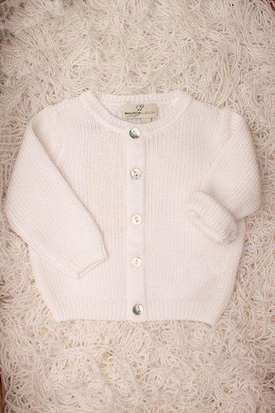 cardigan con bottoncini 045574 BIANCO MAGLIFICIO DI VERONA 