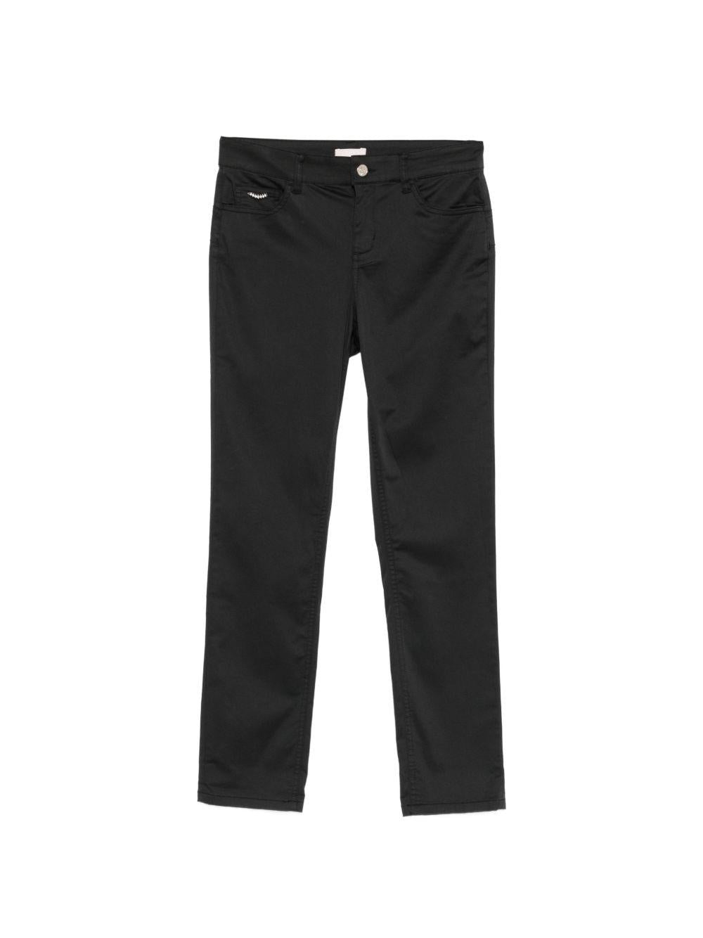 pantalone skinny in raso WA6255T373A 22222 LIU JO WHITE 