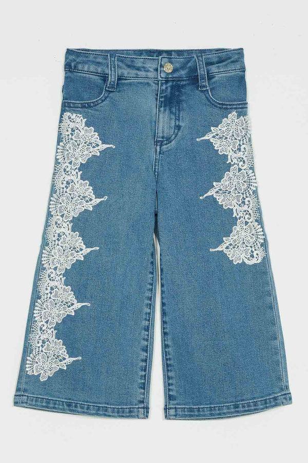 jeans con inserti pizzo 261GB2031 03451 TWINSET GIRL 