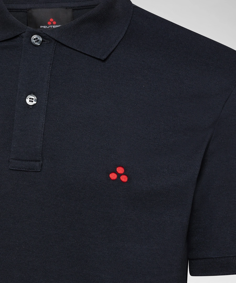 polo in cotone con logo PEU3940 99012084 215 PeUTEREY 