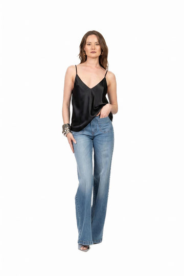 top in satin TAB0329 NERO VICOLO 