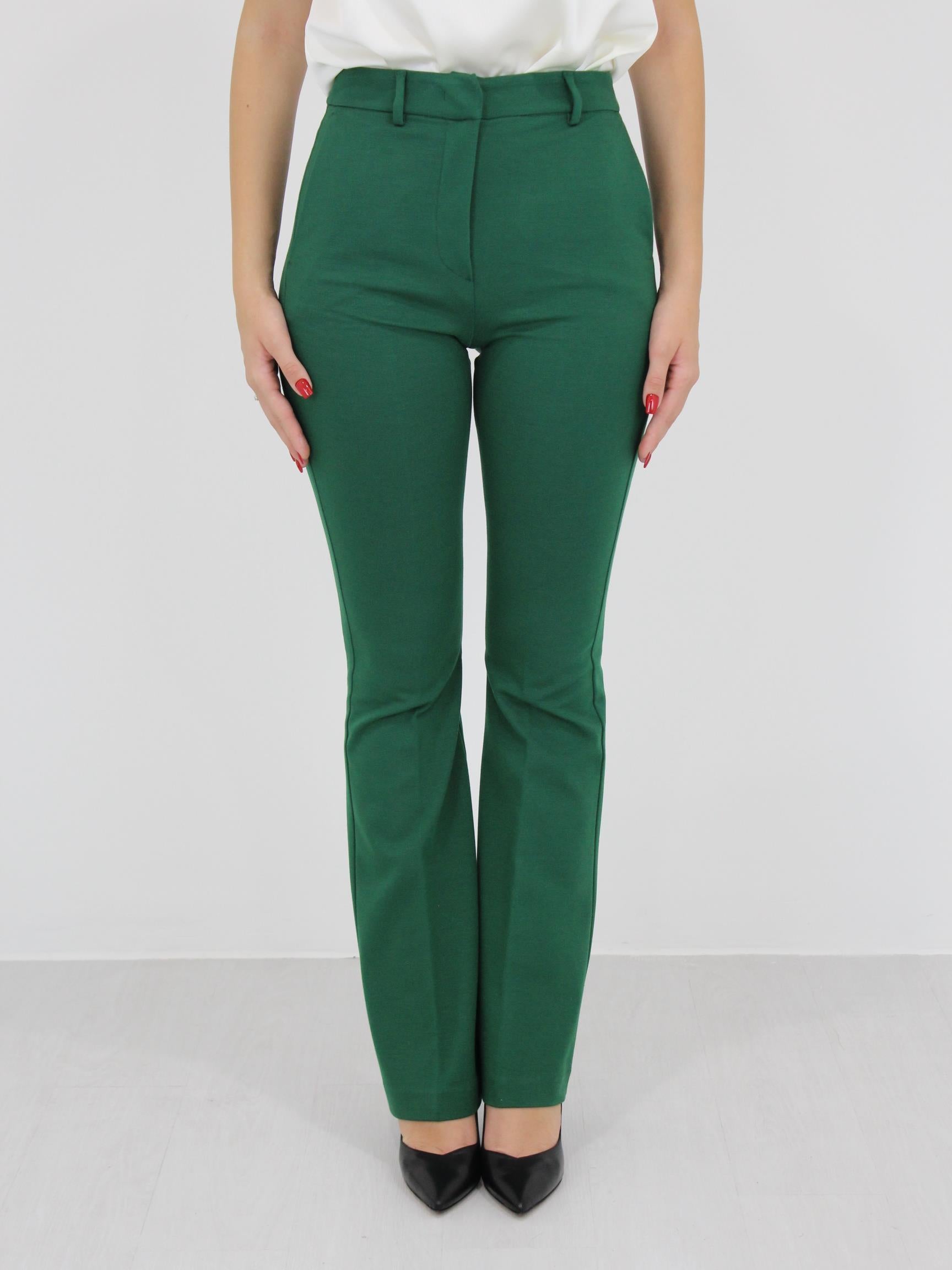 Pantalone zampa Hanita H.P1334.3504 0634.VERDE GUCCI HANITA 