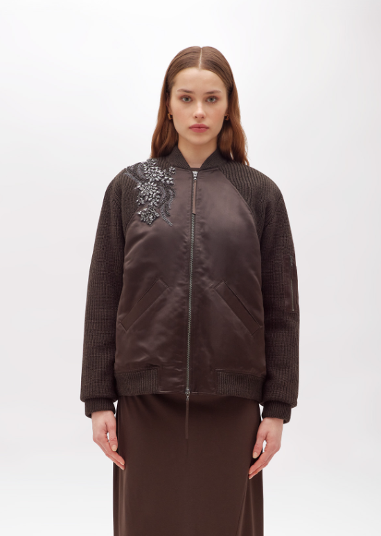 bomber in maglia e duchesse RF5239MA51I 90840 Blugirl 