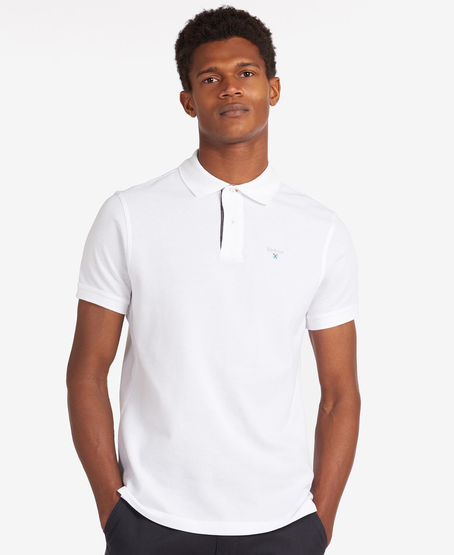 Polo con logo ricamato MML0012 WH11 BARBOUR 