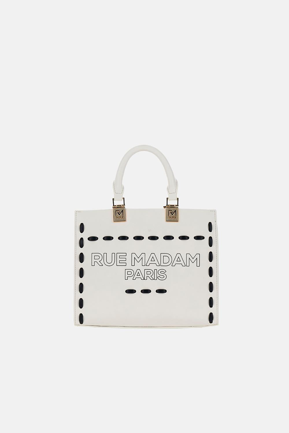 Borsa iconique mini tote 1532ICONIQUE OFF WHITE RUE MADAM PARIS 