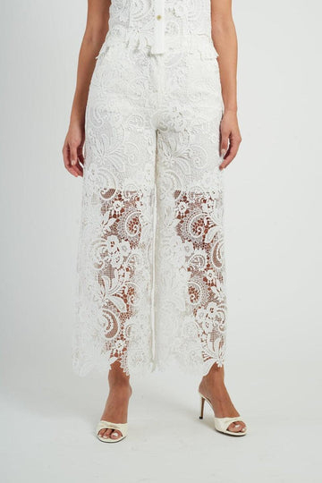 pantalone in pizzo P660004 BALTHAZAR 2 BLANC DERHY 