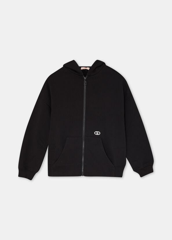 felpa con cappuccio e zip GF5146F0326 22222 LIU JO JUNIOR 