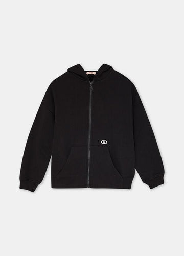 felpa con cappuccio e zip GF5146F0326 22222 LIU JO JUNIOR 