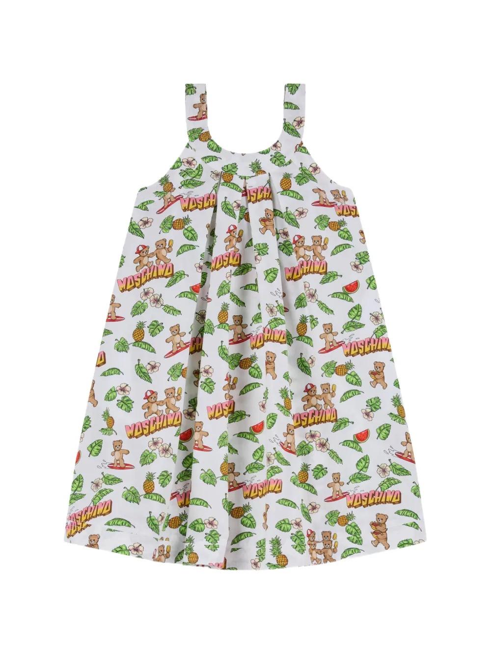 abito fantasia all over HDV0HF LLB65 83657 MOSCHINO KIDS 