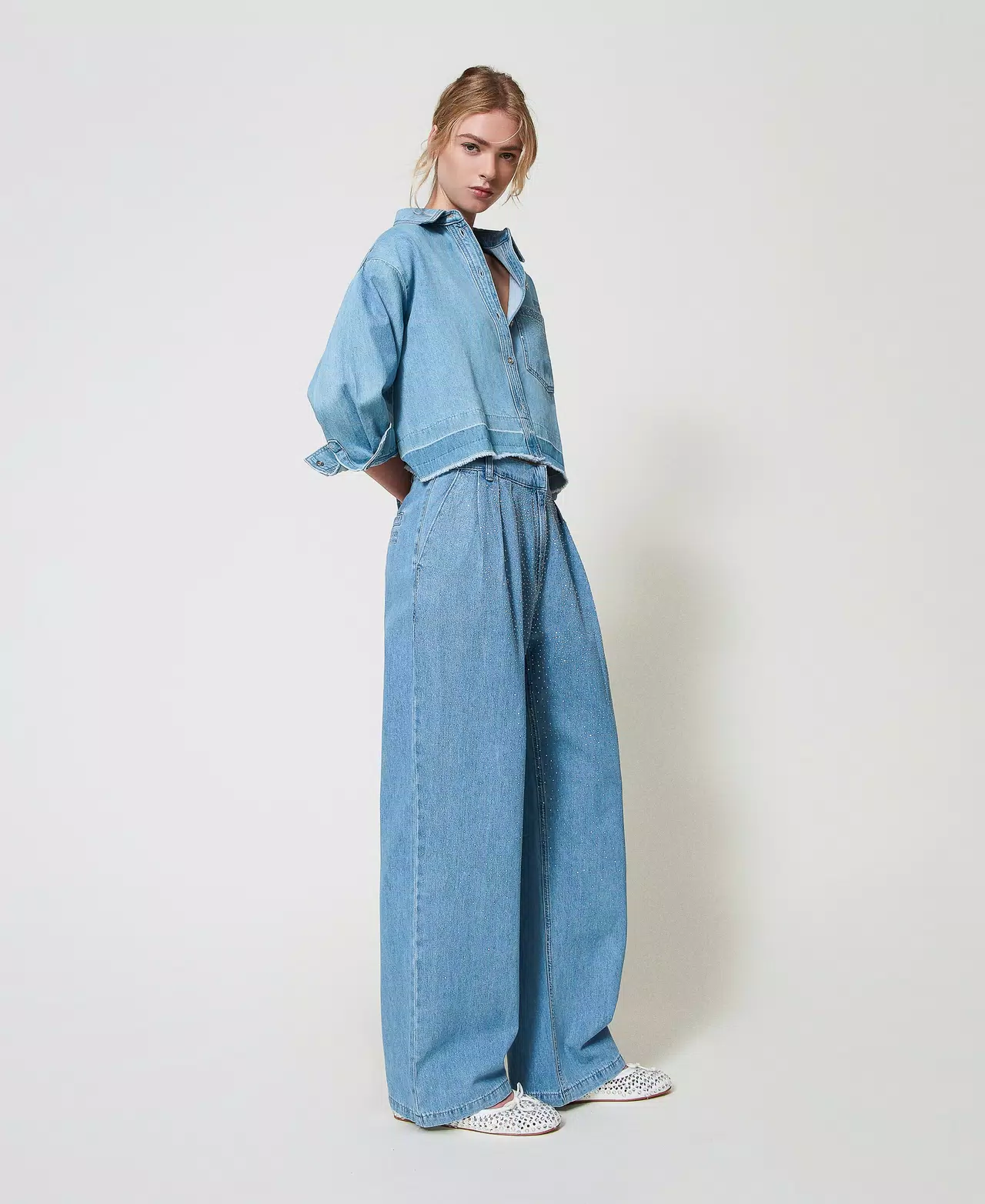 jeans wide leg 251AP2341 03498 TWINSET ACTITUDE 