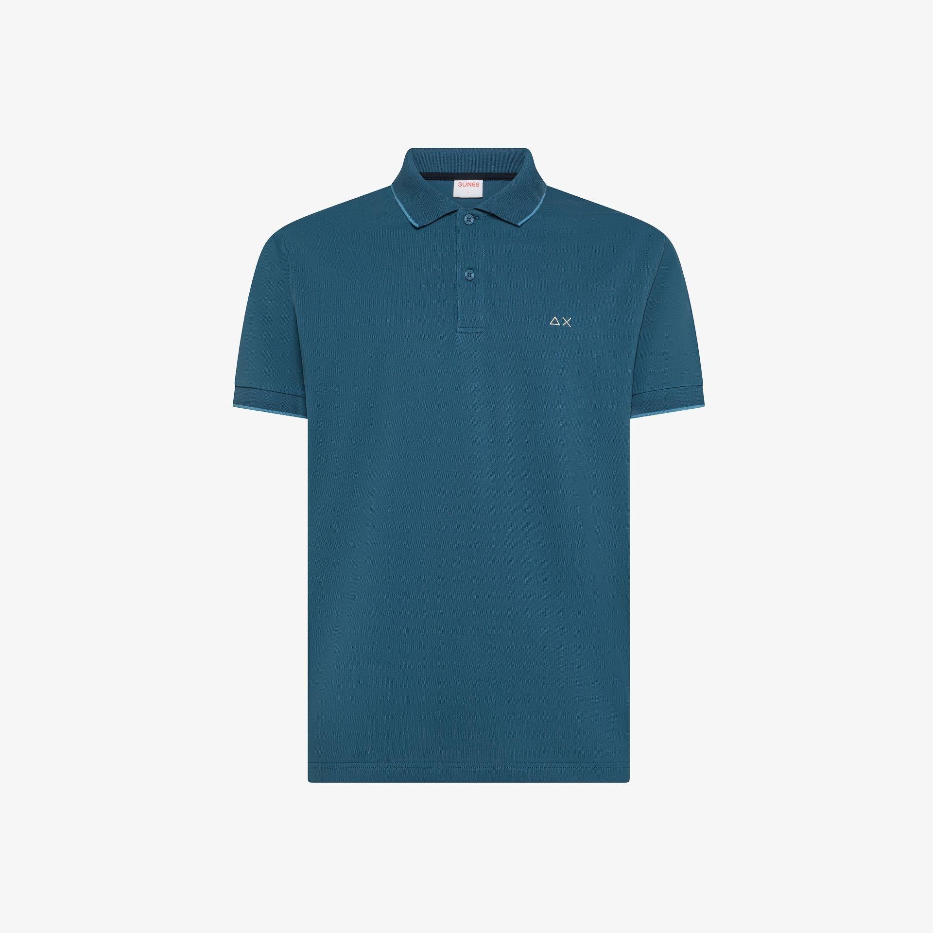 polo small stripe A36111 AVIO SUN68 