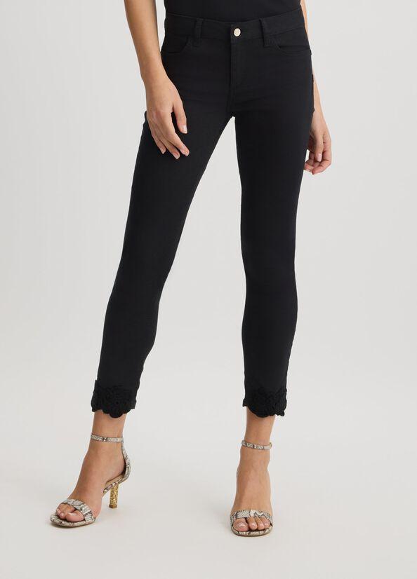 pantalone con ricami fondo WA5457T4033 M9639 liU JO 