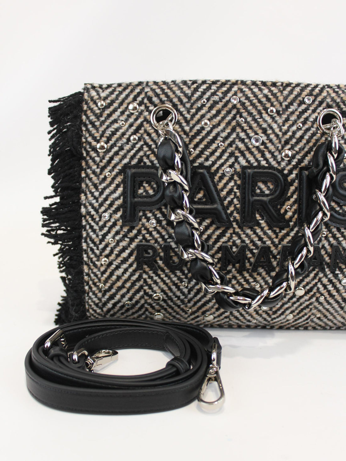 borsa harris piccola 1517 TWEED BLACK RUE MADAM PARIS 