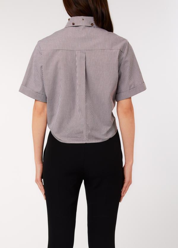 camicia con ricamo castoni CA6248T527A P9588 LIU JO BLACK 