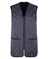 BARBOUR gilet trapuntato con zip polarquilt Blu