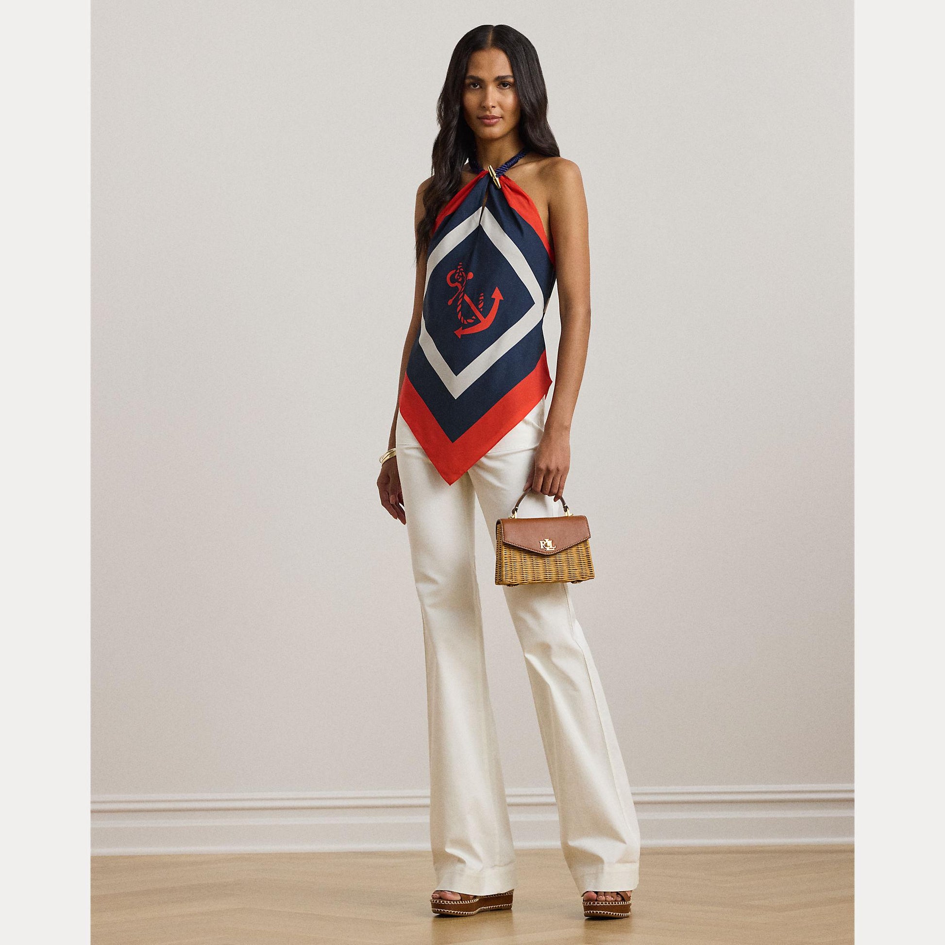 blusa con stampa ancora 200-957167 001 LAUREN RALPH LAUREN 