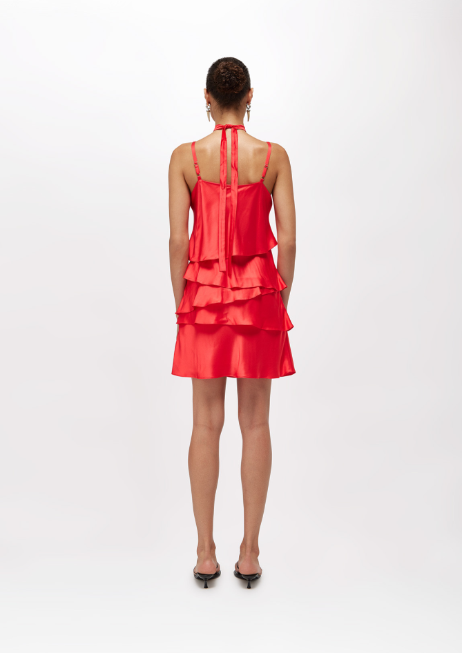 abito in raso a balze RA6007T448A 81663 Blugirl 