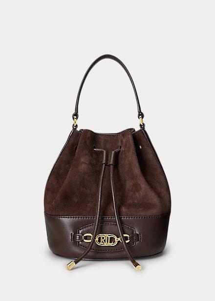 Borsa a secchiello in camoscio 431-917278 003 LAUREN RALPH LAUREN 