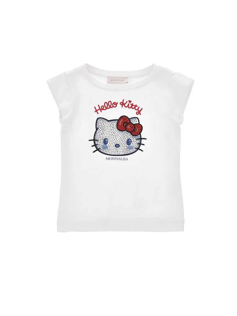 t-shirt x hello kitty strass 19G617 7005 0099 MONNALISA 