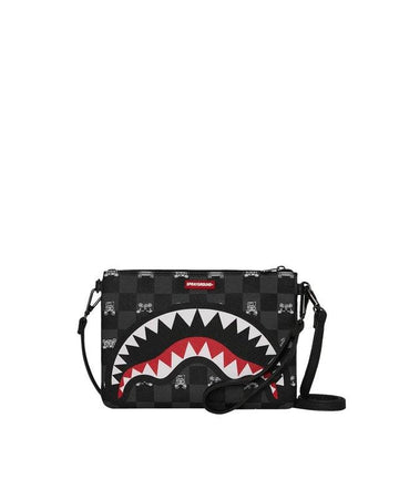 pochette gray peeking character check 910B8915 NSZ SPRAYGROUND 