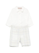 LA STUPENDERIA completo pantaloncino e camicia Bianco