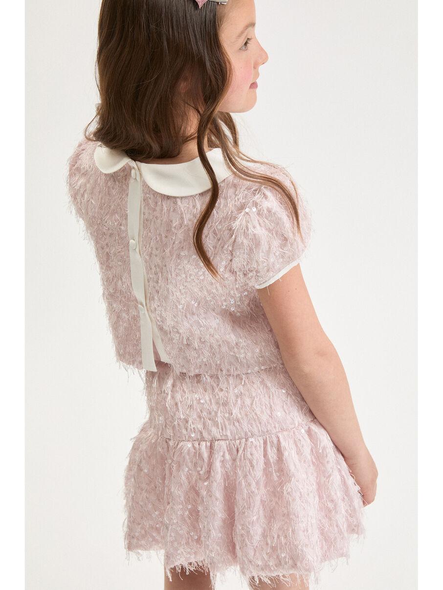 top pailettes e piume 79G300 7024 0091 MONNALISA 