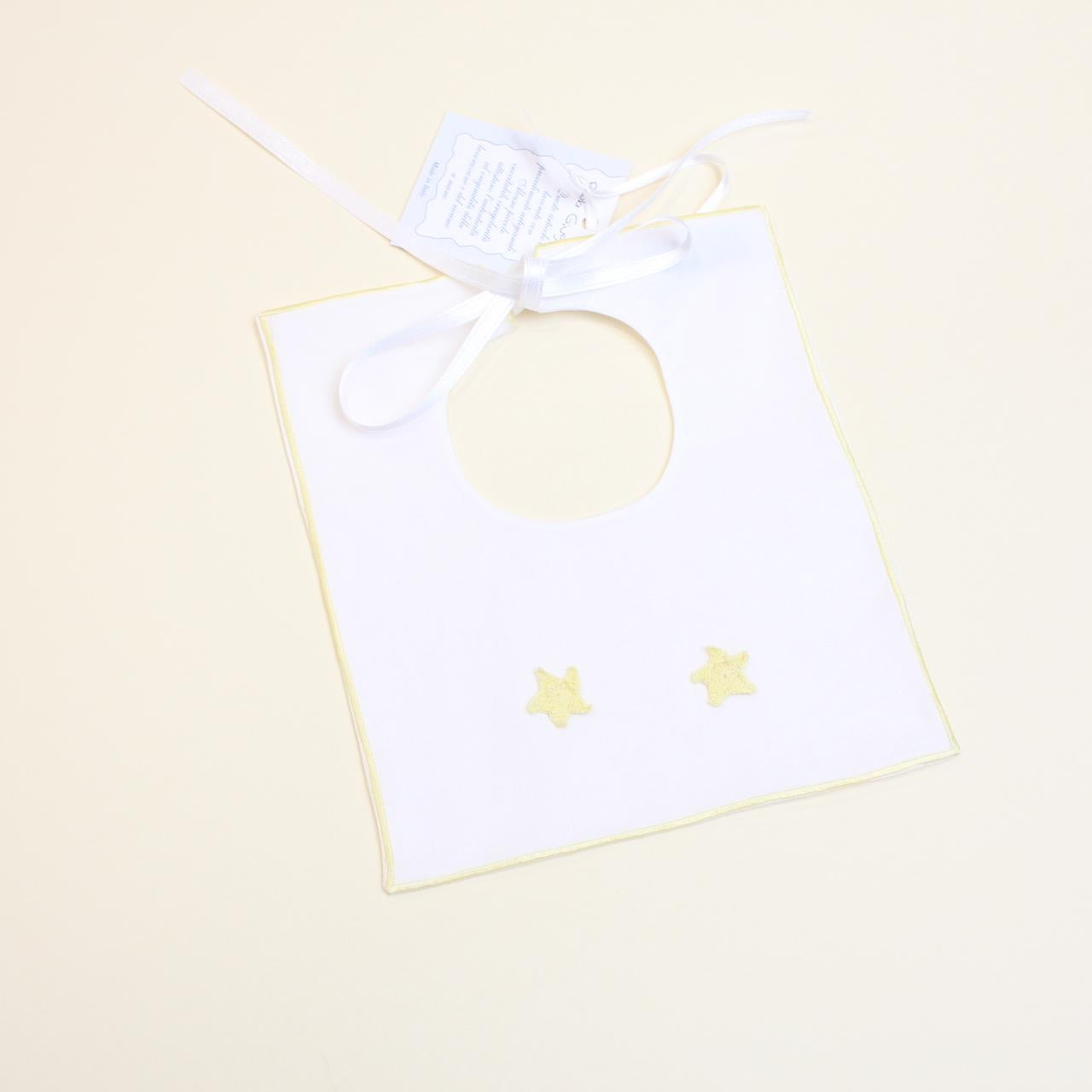 BAVETTA in cotone CON RICAMI ZELIG BAVETTA UNI PICCOLA GIUGGIOLA 