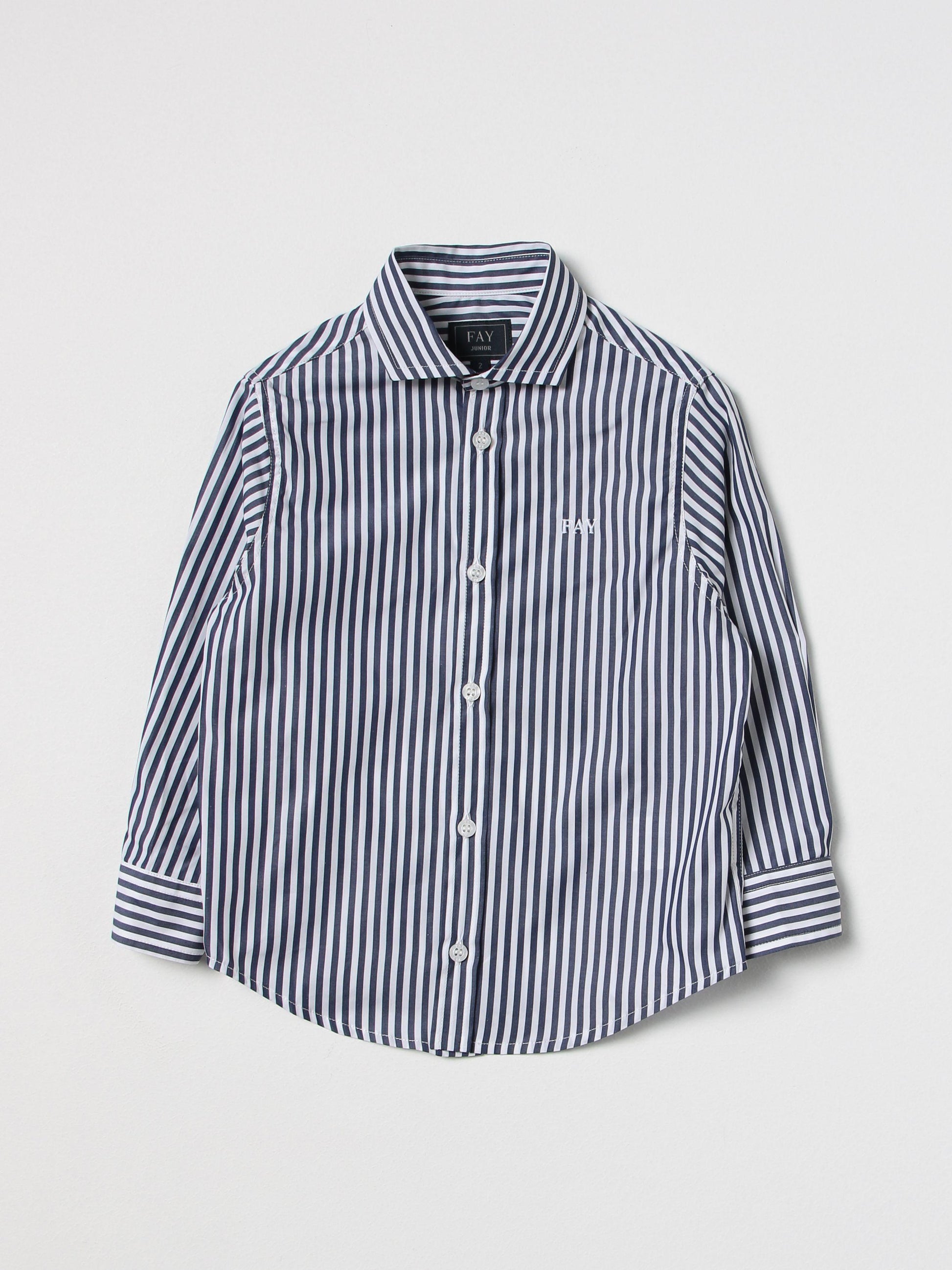 camicia a righe sottili FS5P00 P0269 100BL FAY 