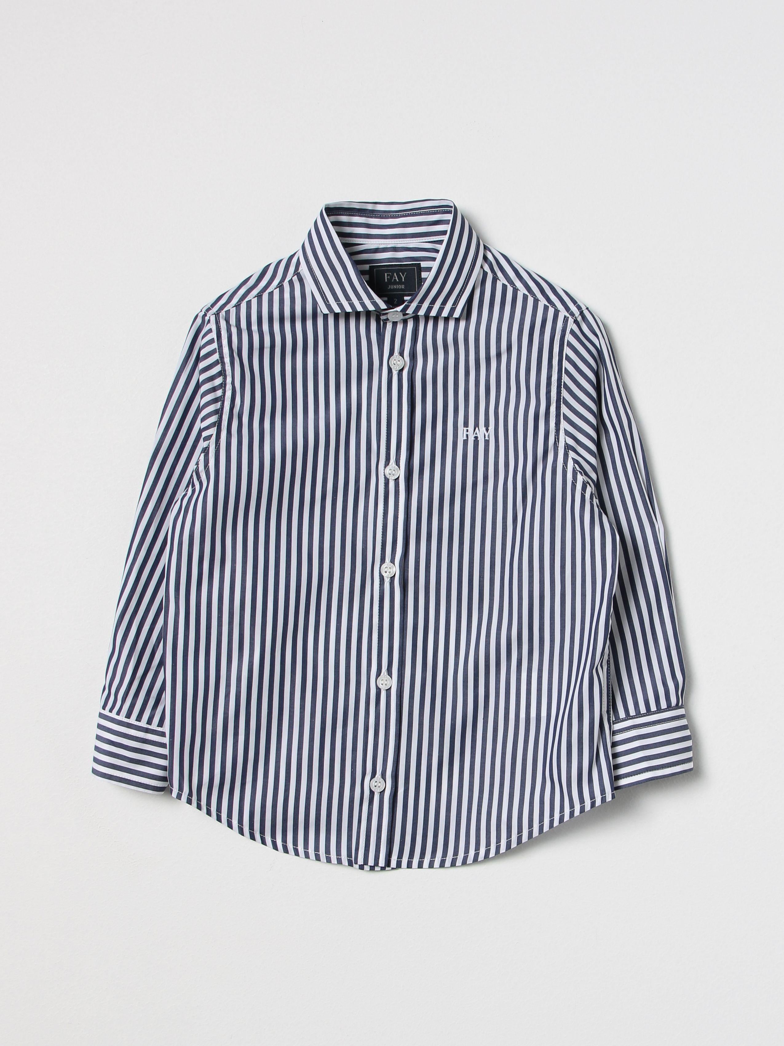 camicia a righe sottili FS5P00 P0269 100BL FAY 