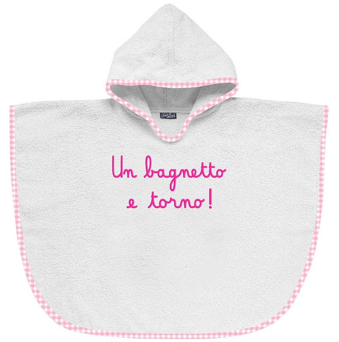 baby poncho con cappuccio BABY PONCHO 03894H MC2 SAINT BARTH 