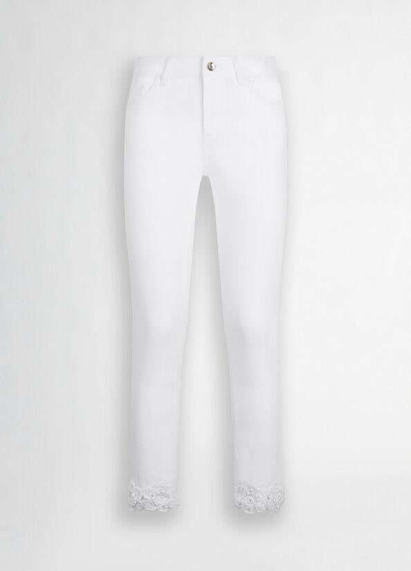 pantalone con ricami fondo WA5457T4033 M9603 liU JO 