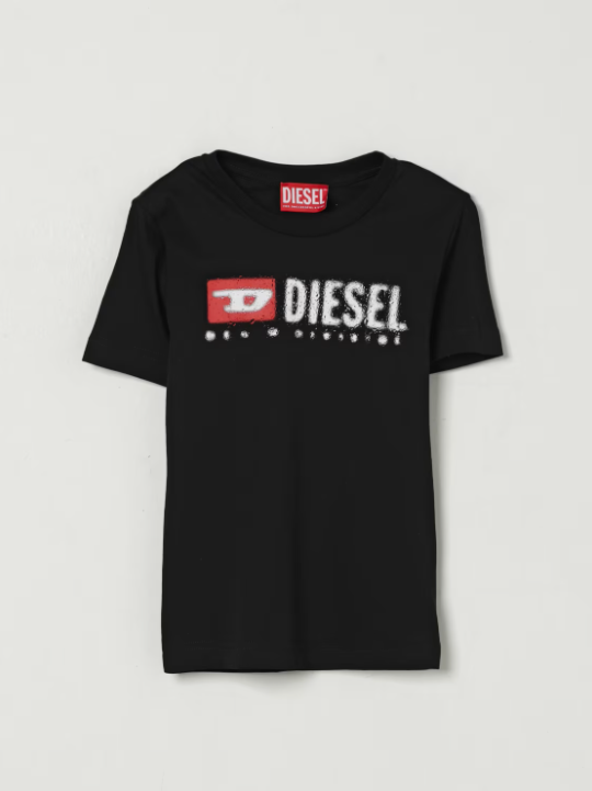 T-shirt con logo in contrasto J02475 00YI9 K900 DIESEL 