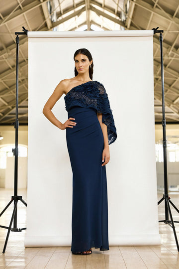 abito monospalla 5277 NAVY MAESTRI 