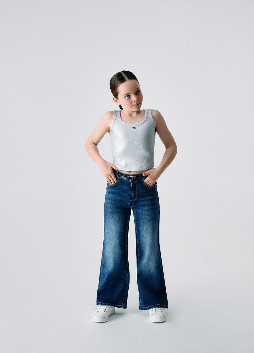 jeans flare con cintura GA6079D5051 78899 LIU JO JUNIOR 
